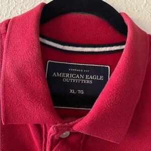 American Eagle Outfitters Bold Red Polo Shirt